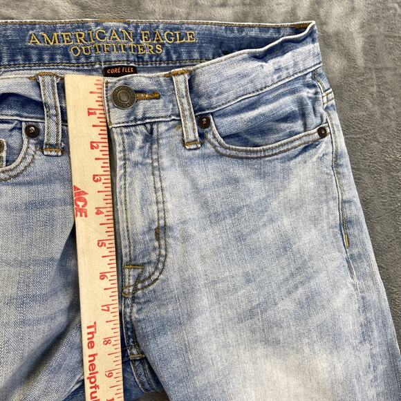 American Eagle Core Flex Slim Jeans Men's Size‎ 28x28 Light Blue Denim - Picture 8 of 10
